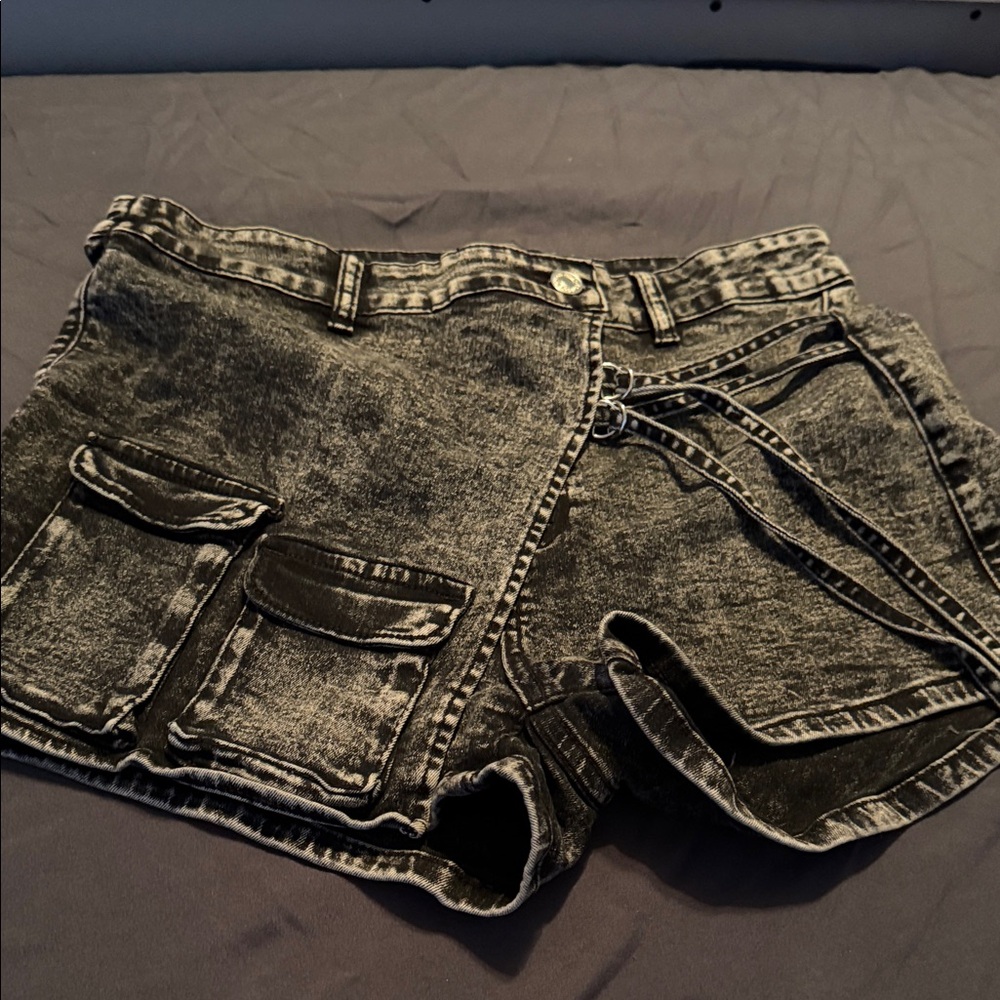 Women's Black Denim Skort